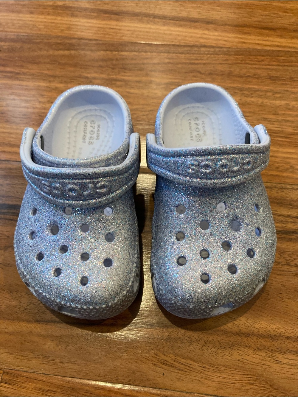 Toddler Crocs classic glitter Lavender Size C6